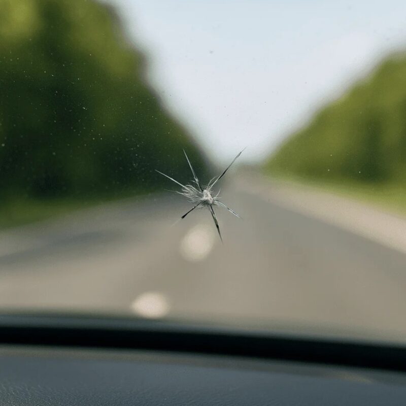 Opasnost vožnje s napuknutim staklom